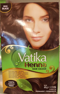 Vatika - Henna hiusväri 60g (100% Ammonia free) Rich black.